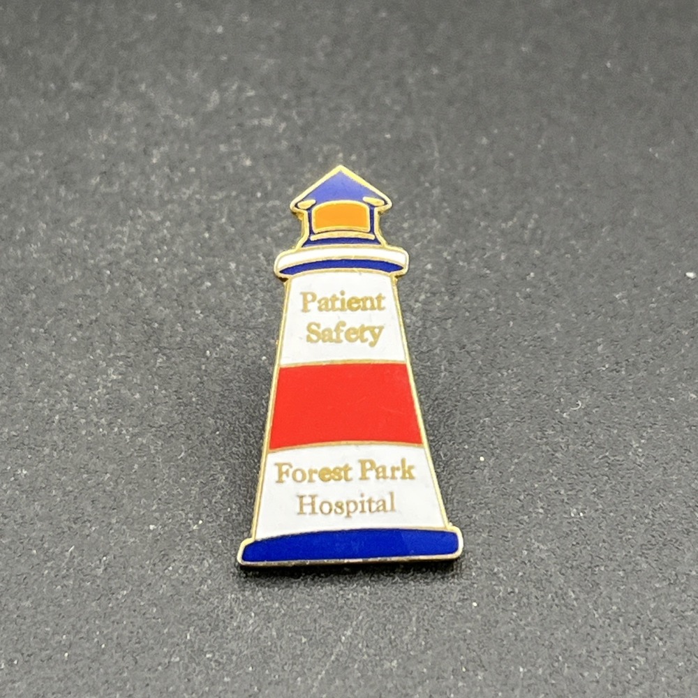 Forest Park Hospital Patient‎ Safety Lighthouse Lapel Hat Pin
